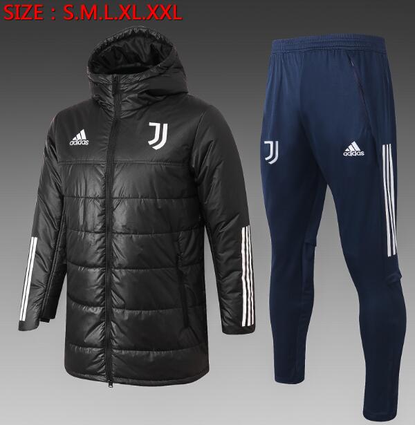 Juventus Black Warn Coat Kits with Pants 2020/21